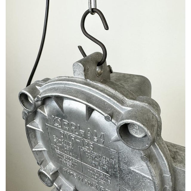 Large Industrial Cast Aluminum Cage Pendant Light, 1970s For Sale - Image 9 of 18