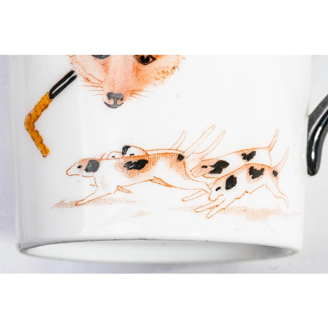 1930s Paragon Porcelain Hand Painted Fox Dogs Hunting Country Life Antique Demitasse Cup and Saucer For Sale In New York - Image 6 of 16