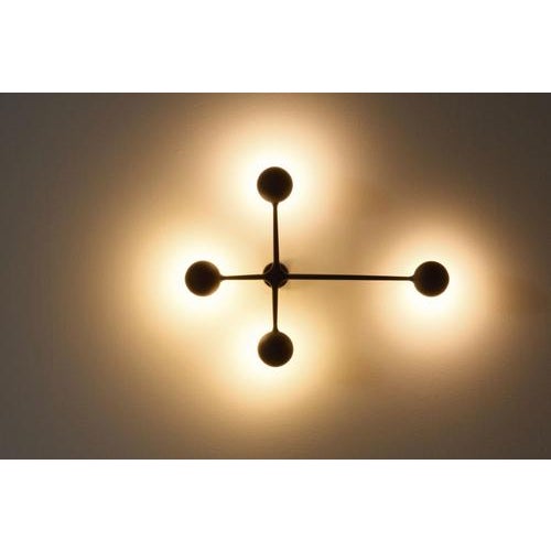 Not Yet Made - Made To Order Dot Pattern Black Light 6 Sphere Applique Lamp by Charles and Ray Eames for Cassina For Sale - Image 5 of 10