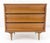 Compact 3 Drawer Walnut Concave Drawer Front Mid Century Bachelor Chest Dresser For Sale - Image 11 of 16