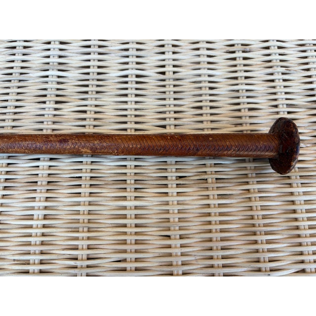 Early 20th Century Hand-Wrapped Leather Riding Crop For Sale - Image 4 of 9