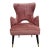 Pink velvet armchair with black lacquered wooden and brass finish Dimensions (LXPXH) 60x56x86 cm Sit height 43 cm Army...
