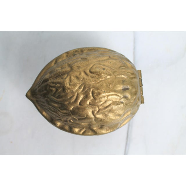 Vintage Brass Walnut Nutcracker For Sale - Image 4 of 9