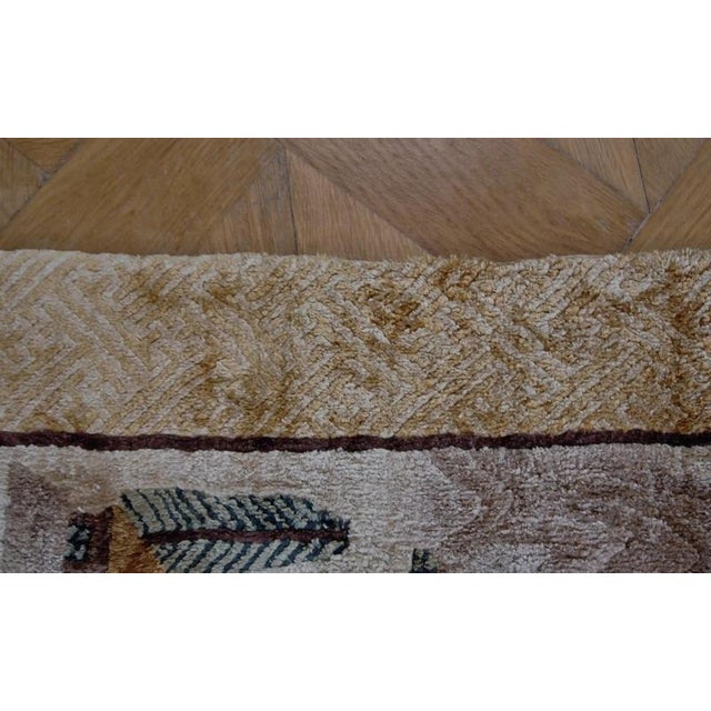 Silk Pictorial Rug with Landscape For Sale - Image 6 of 8