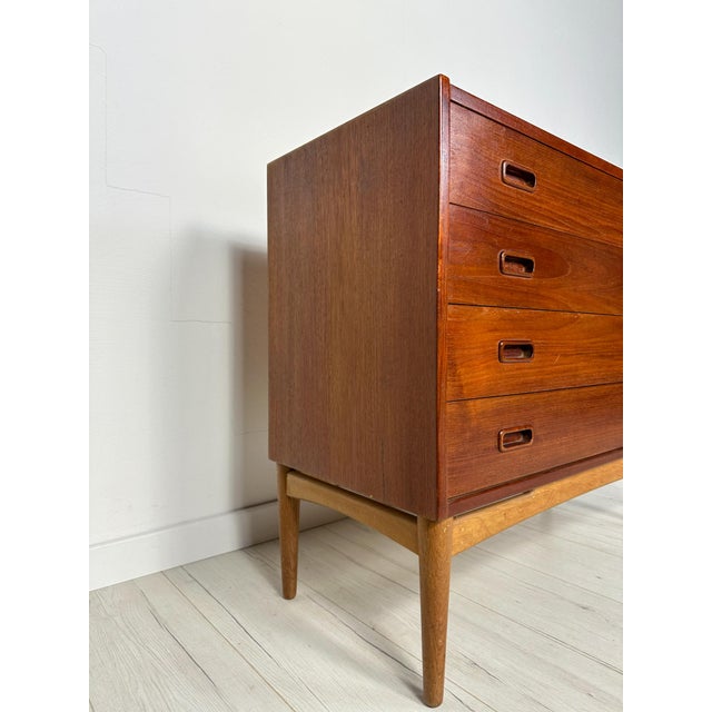 Mid-Century Modern Vintage Danish Teak Chest of Drawers by Arne Hovmand Olsen for Mogens Kold, 1960s For Sale - Image 3 of 10