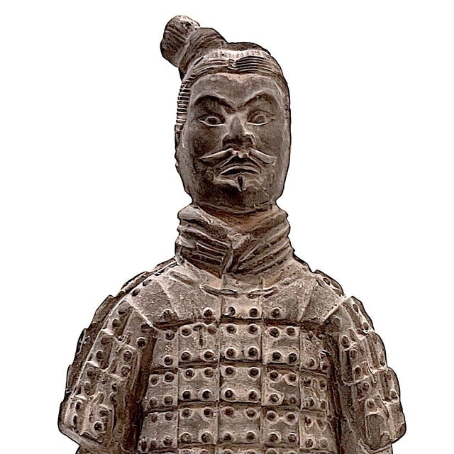 1980s Chinese Terracotta Replicas of Warriors - Set of 3 For Sale - Image 6 of 14