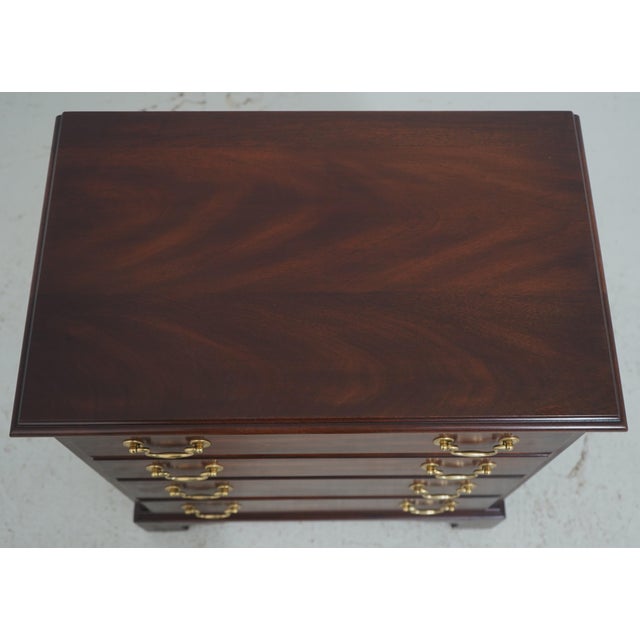 Wood Pair of Henkel Harris Model 117 Mahogany Chest Nightstands For Sale - Image 7 of 18
