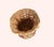 American Large 1990s Vintage Wicker Rattan Scalloped Vase For Sale - Image 3 of 6