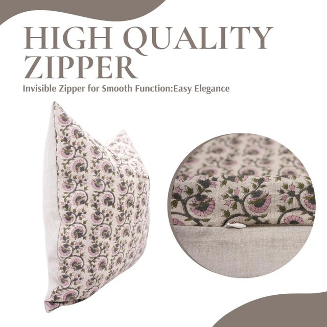 Art Deco Home Decor, Throw Pillows, Pillow Covers, Bedroom Decor, Decorative Pillows, Farmhouse Fecor, Block Print Size-24x24- Gulnaaz For Sale - Image 3 of 5