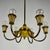 Metal Vintage Italian Six-Arm Brass Chandelier, 1940s For Sale - Image 7 of 10