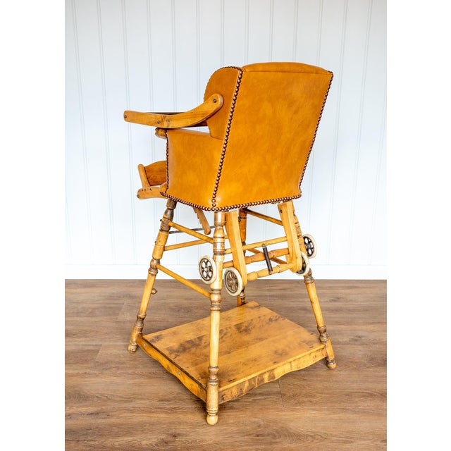Mid-Century Modern Childrens Metamorphic Highchair Buggy Early Learner, 1930s For Sale - Image 16 of 18