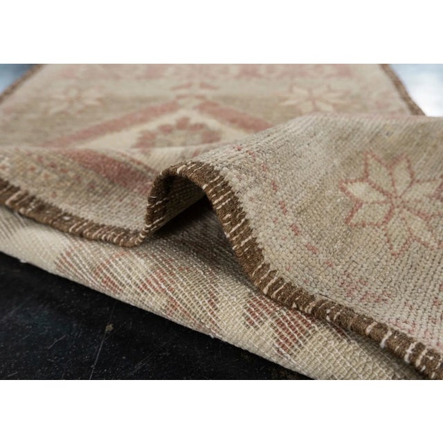 Early 21st Century Oriental Hand Knotted Vintage Turkish Mini Rug 1'8" x 3'1" For Sale - Image 5 of 6