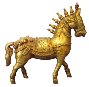 Horse Statue, 1960, Golden Wood