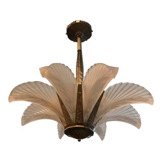 French Art Deco "Feather" Chandelier For Sale