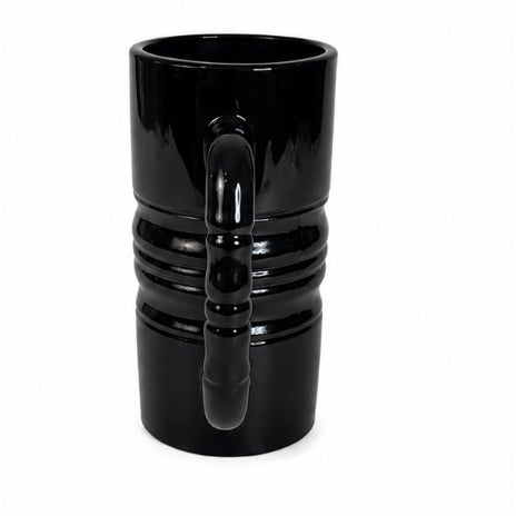 Indiana Glass Company 1970s Vintage Black Amethyst Ribbed Glass Mug Tankard | Indiana Glass - Tiara Exclusives For Sale - Image 4 of 6