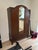 Early 20th Century British Made Art Nouveau Wardrobe Armoire With Stunning Carved Relief Accents and Hardware For Sale - Image 9 of 12