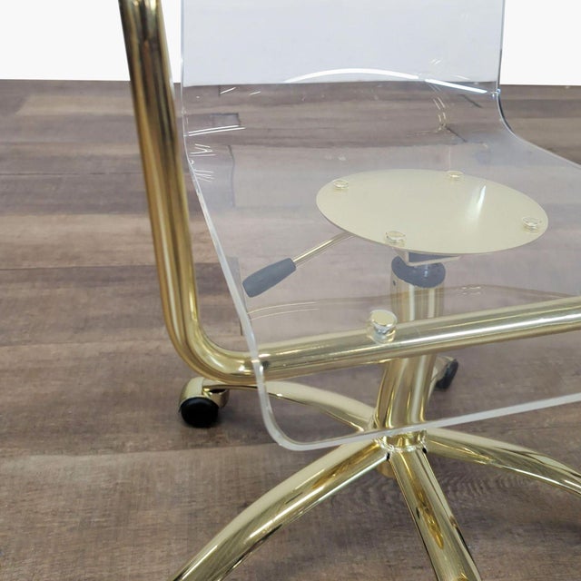 Pottery Barn Pottery Barn Paige Modern Acrylic Swivel Desk Chair For Sale - Image 4 of 4