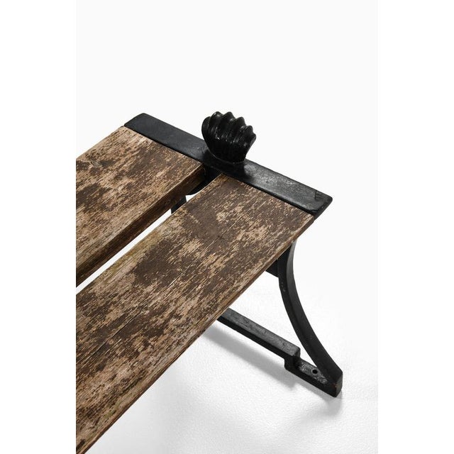 Trädgårdsmöbel Nr 2 Stools in Cast Iron and Painted Wood attributed to Folke Bensow, 1920, Set of 2 For Sale - Image 6 of 8