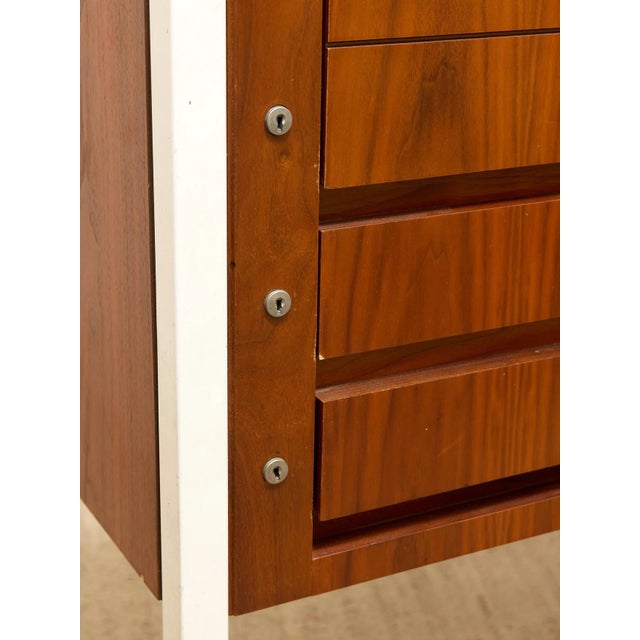 Mid 20th Century Danish Modern Wood & Glass Jewelry Display Case For Sale - Image 4 of 12