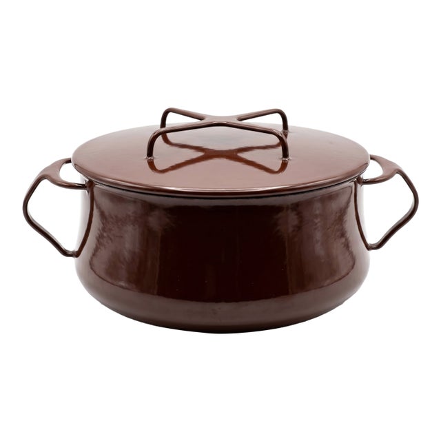 Vintage Dansk Kobenstyle Enamel Casserole / Dutch Oven For Sale