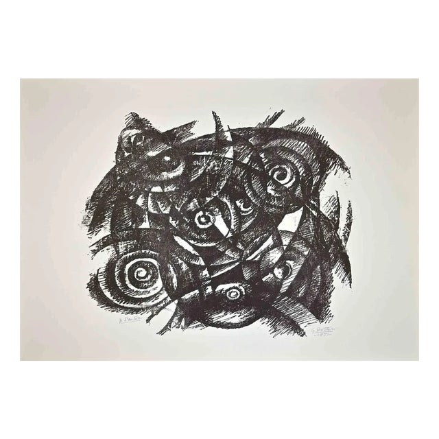 Gerardo Dottori, Abstract Composition, Original Lithograph, 1971 For Sale
