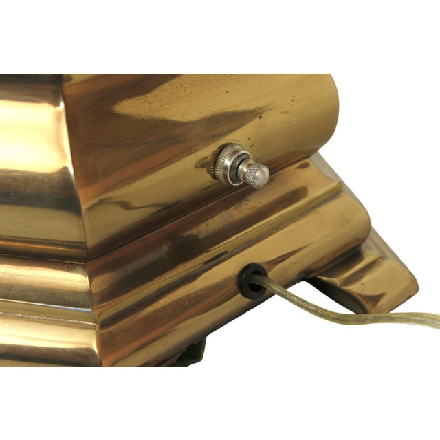 Metal 1950’s Italian Brass Table Lamps, a Pair For Sale - Image 7 of 8
