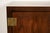 Henredon Mid-Century Hollywood Regency Campaign Oak and Brass Buffet Server or Bar Cabinet For Sale - Image 11 of 17