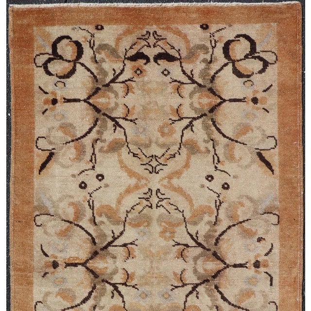 Vintage Turkish Oushak Rug With All-Over Floral Design - 3′3″ × 6′3″ For Sale - Image 10 of 12