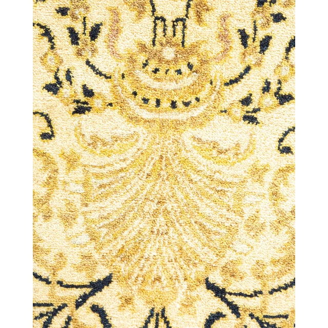 Traditional Mogul Hand Knotted Area Rug, Ivory - 6' 2" x 9' 8" For Sale - Image 3 of 9