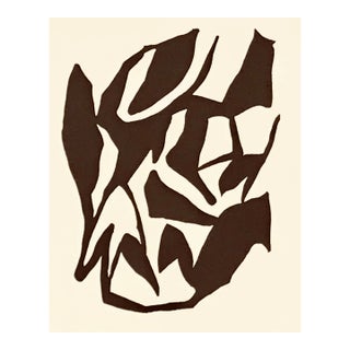 Jean Arp Woodcut Untitled A14 Published 1982 For Sale
