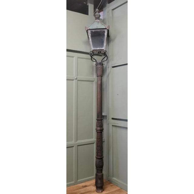 Victorian Iron Lamppost, Copper Street Lantern This is a Victorian Copper Street Light Lantern, it comes with a very...