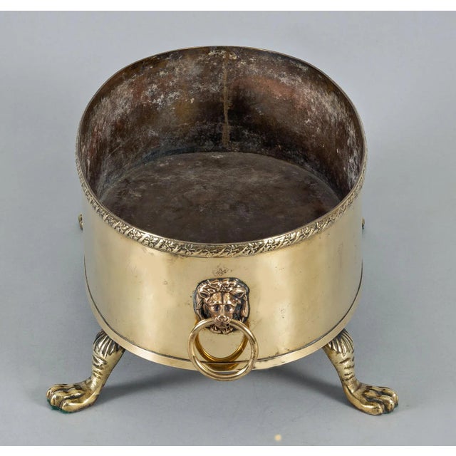 Late 19th Century Oval Brass Jardiniere For Sale - Image 5 of 8