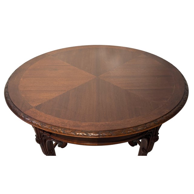 Early 20th Century Louis Majorelle Art Nouveau Mahogany Center Table, France Circa 1900 For Sale - Image 5 of 9