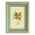 Original Hand-Painted Banana Palm Tree Painting in a Hand-Painted Frame For Sale