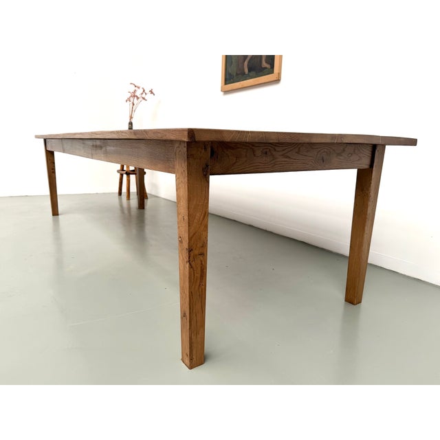 Very Large Oak Farmhouse Table, 1950s For Sale - Image 14 of 18