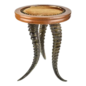 Mid 20th Century Antelope Horns Tripod Pedestal Display Stand