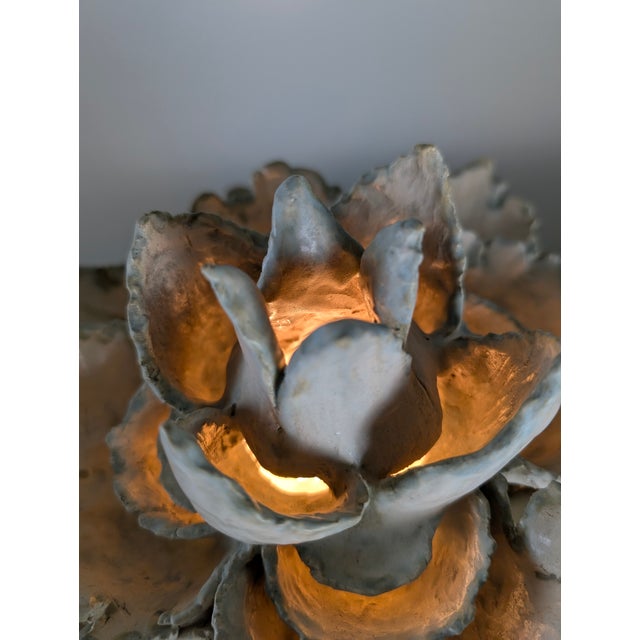 Glazed Ceramic Sculpture Lamp by Birthe Aksby For Sale - Image 11 of 17