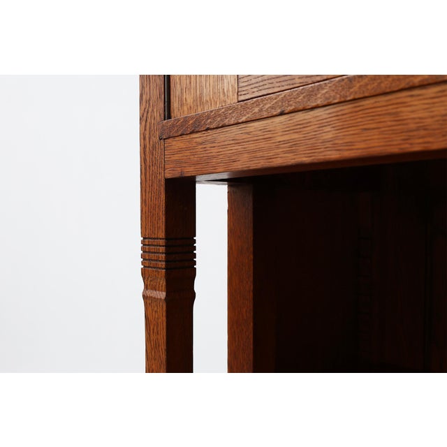 Jugendstil Oak Bookcase with Adjustable Shelves, Netherlands, 1890s For Sale - Image 6 of 15