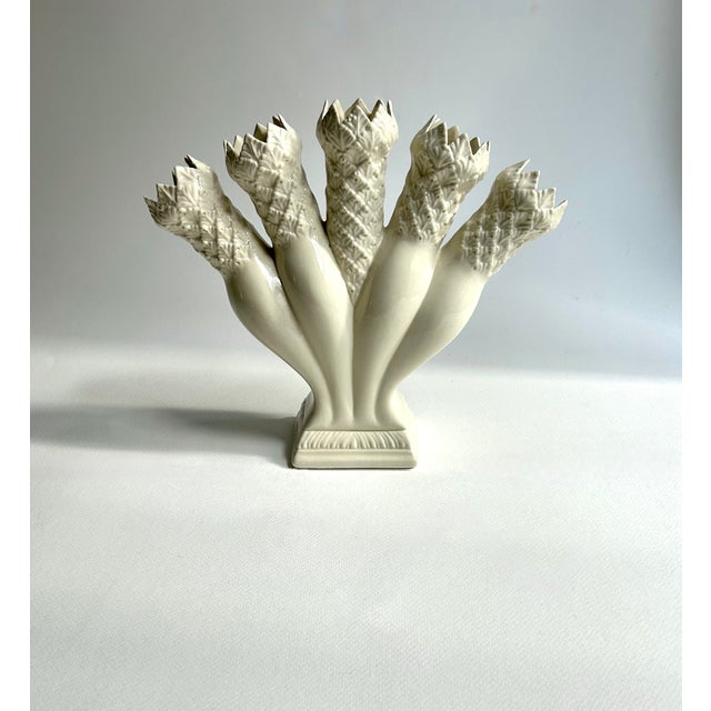 Vintage Palin Thorley Five Finger Cream Porcelain Vase For Sale - Image 18 of 18