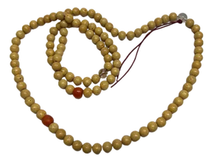 Bodhi Dots Pattern Cream Yellow Color 108 Beads Hand Rosary Praying Chain