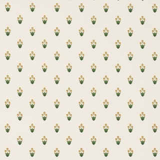 SAMPLE - Schumacher Moira Wallpaper In Marigold For Sale