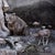 Contemporary Queen of the Forest by Marcin Owczarek | Photography - Dye Sublimation on Aluminum depicting a statue with animals. For Sale - Image 3 of 4