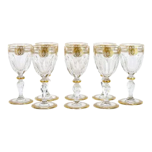 Tall Saint Louis Crystal Tableware Service / Eight People