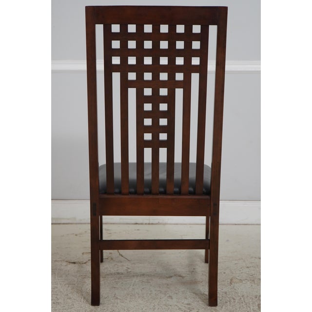 Stickley Set of 8 Stickley Metropolitan Collection Cherry Dining Chairs For Sale - Image 4 of 18