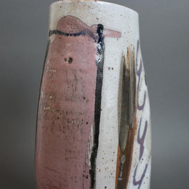Vintage French Ceramic Flower Vase, 1990s For Sale - Image 17 of 18