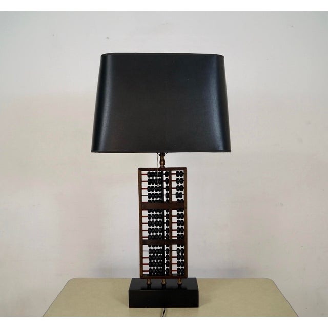 1950s Asian Modern Abacus Table Lamp For Sale In Los Angeles - Image 6 of 12