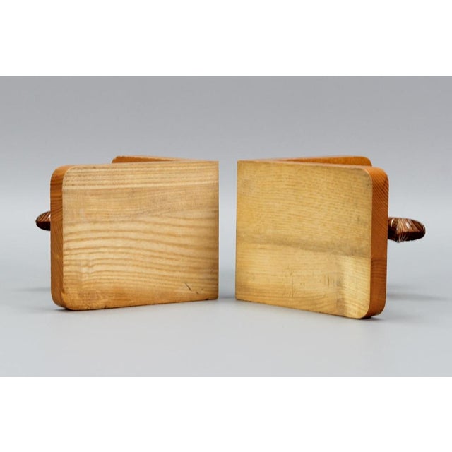 Hand Carved Sturgeons Wooden Bookends, Germany, 1970s, Set of 2 For Sale - Image 16 of 18