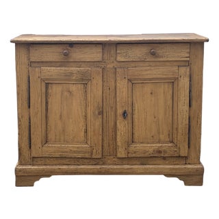 Pine Two Door Two Drawer Dresser Base For Sale