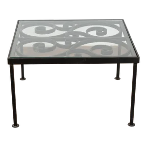20th Century Iron Side Table or Coffee Table Made From Old Fence