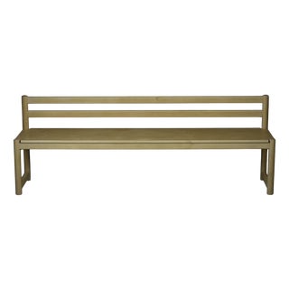 Midcentury Modern Scandinavian School Bench in Birchwood, 1970s For Sale